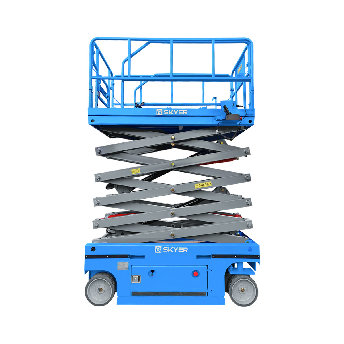 0 - Самоходный ножничный подъемник с выдвижной платформой SKYER PL1023 li-ion