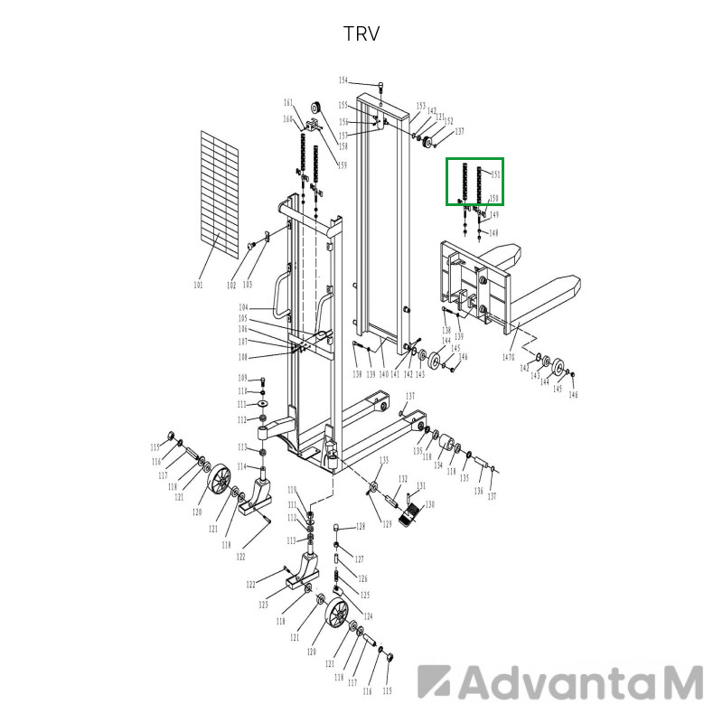Цепь гидроузла  для TRV2016  - 1